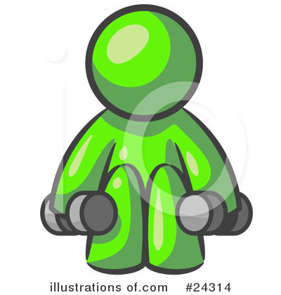 Royalty-Free (RF) Lime Green Collection Clipart Illustration by Leo Blanchette - Stock Sample #24314