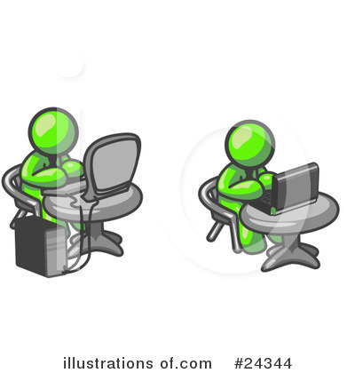 Royalty-Free (RF) Lime Green Collection Clipart Illustration by Leo Blanchette - Stock Sample #24344