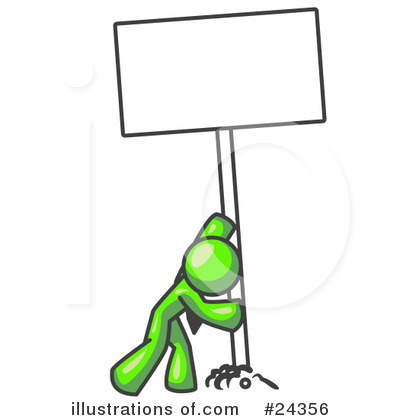 Lime Green Man Clipart #24356 by Leo Blanchette
