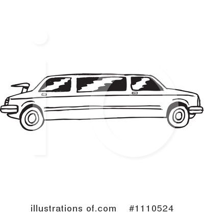 Royalty-Free (RF) Limo Clipart Illustration by Dennis Holmes Designs - Stock Sample #1110524