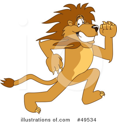 Royalty-Free (RF) Lion Character Clipart Illustration by Mascot Junction - Stock Sample #49534
