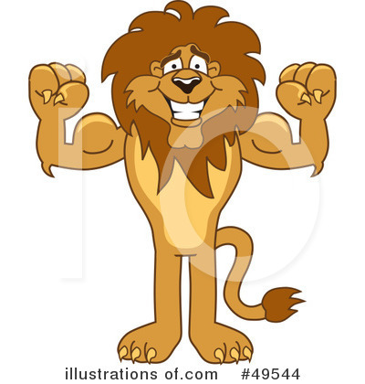Royalty-Free (RF) Lion Character Clipart Illustration by Mascot Junction - Stock Sample #49544