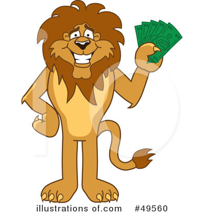 Royalty-Free (RF) Lion Character Clipart Illustration by Mascot Junction - Stock Sample #49560