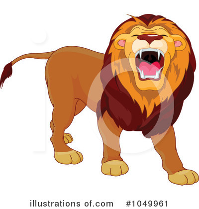 Royalty-Free (RF) Lion Clipart Illustration by Pushkin - Stock Sample #1049961