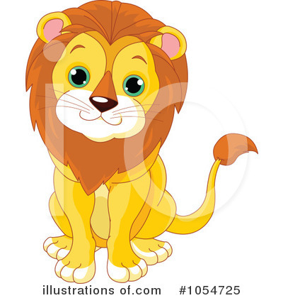 Royalty-Free (RF) Lion Clipart Illustration by Pushkin - Stock Sample #1054725