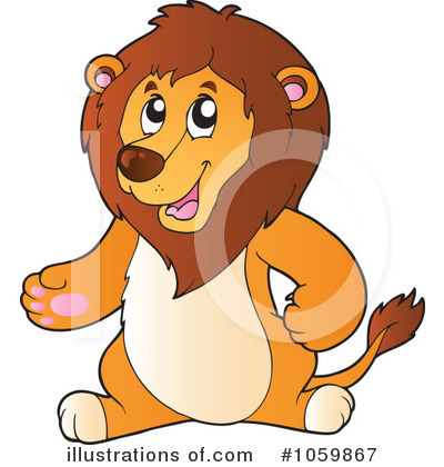 Royalty-Free (RF) Lion Clipart Illustration by visekart - Stock Sample #1059867