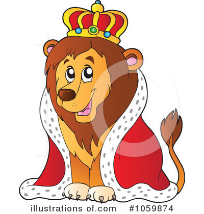 Royalty-Free (RF) Lion Clipart Illustration by visekart - Stock Sample #1059874