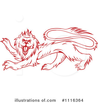 Royalty-Free (RF) Lion Clipart Illustration by Vector Tradition SM - Stock Sample #1116364