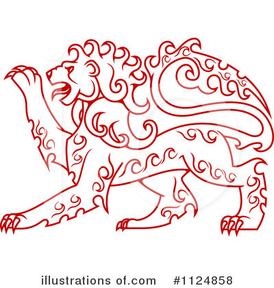 Heraldic Lion Clipart #1124858 by Vector Tradition SM
