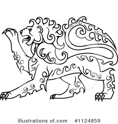 Heraldic Lion Clipart #1124859 by Vector Tradition SM
