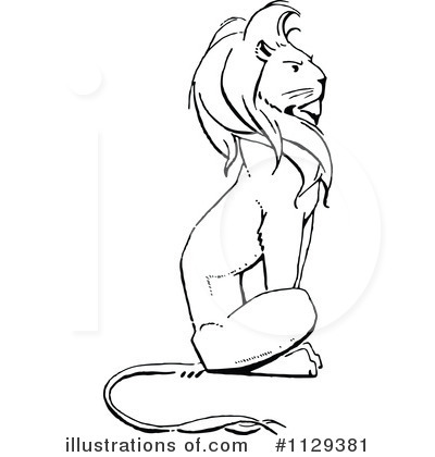 Royalty-Free (RF) Lion Clipart Illustration by Prawny Vintage - Stock Sample #1129381