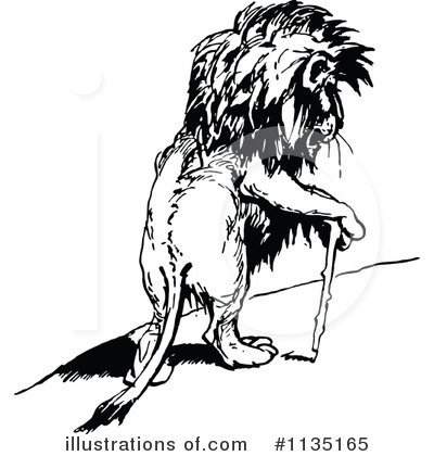 Royalty-Free (RF) Lion Clipart Illustration by Prawny Vintage - Stock Sample #1135165