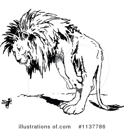 Royalty-Free (RF) Lion Clipart Illustration by Prawny Vintage - Stock Sample #1137786