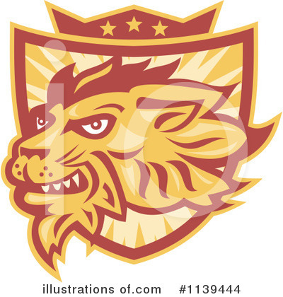 Royalty-Free (RF) Lion Clipart Illustration by patrimonio - Stock Sample #1139444