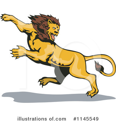 Royalty-Free (RF) Lion Clipart Illustration by patrimonio - Stock Sample #1145549