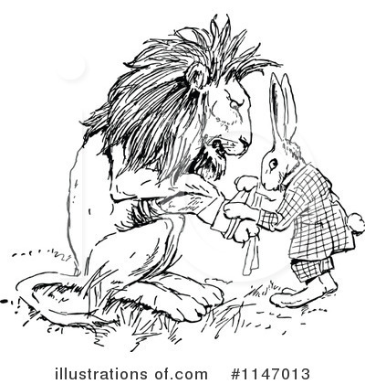 Royalty-Free (RF) Lion Clipart Illustration by Prawny Vintage - Stock Sample #1147013
