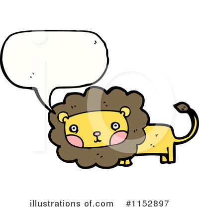 Royalty-Free (RF) Lion Clipart Illustration by lineartestpilot - Stock Sample #1152897