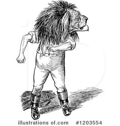 Royalty-Free (RF) Lion Clipart Illustration by Prawny Vintage - Stock Sample #1203554