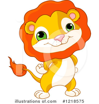 Royalty-Free (RF) Lion Clipart Illustration by Pushkin - Stock Sample #1218575