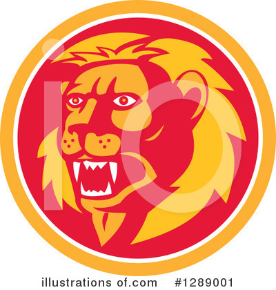 Royalty-Free (RF) Lion Clipart Illustration by patrimonio - Stock Sample #1289001