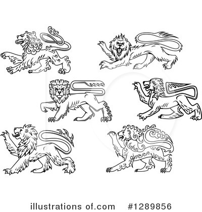 Heraldic Lion Clipart #1289856 by Vector Tradition SM