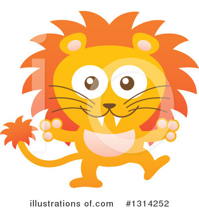 Royalty-Free (RF) Lion Clipart Illustration by Zooco - Stock Sample #1314252