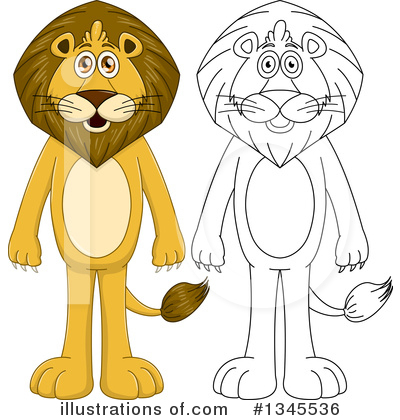 Royalty-Free (RF) Lion Clipart Illustration by Liron Peer - Stock Sample #1345536