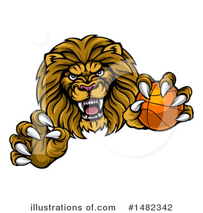Royalty-Free (RF) Lion Clipart Illustration by AtStockIllustration - Stock Sample #1482342