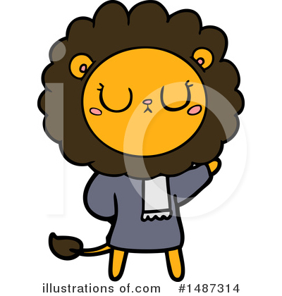 Royalty-Free (RF) Lion Clipart Illustration by lineartestpilot - Stock Sample #1487314