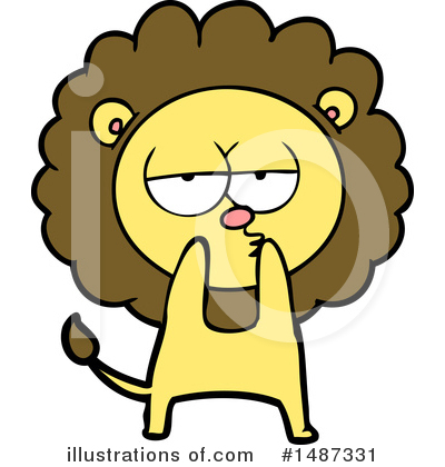 Royalty-Free (RF) Lion Clipart Illustration by lineartestpilot - Stock Sample #1487331