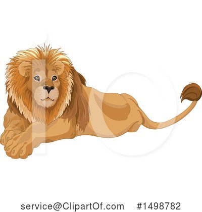 Royalty-Free (RF) Lion Clipart Illustration by Pushkin - Stock Sample #1498782