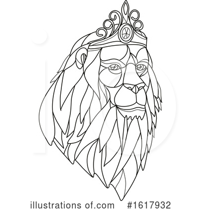 Royalty-Free (RF) Lion Clipart Illustration by patrimonio - Stock Sample #1617932