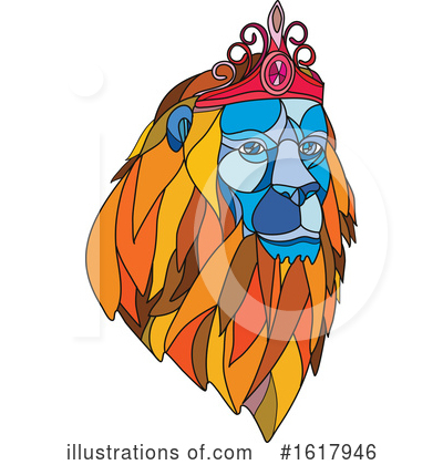 Royalty-Free (RF) Lion Clipart Illustration by patrimonio - Stock Sample #1617946