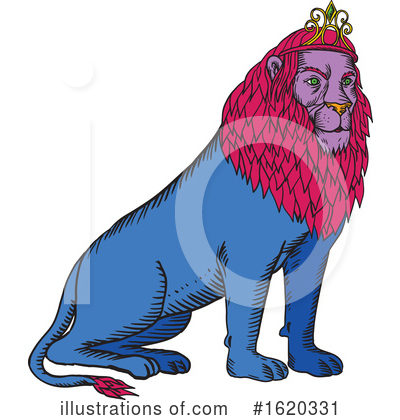 Royalty-Free (RF) Lion Clipart Illustration by patrimonio - Stock Sample #1620331