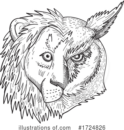 Royalty-Free (RF) Lion Clipart Illustration by patrimonio - Stock Sample #1724826