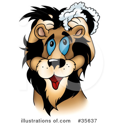 Royalty-Free (RF) Lion Clipart Illustration by dero - Stock Sample #35637