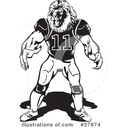 Royalty-Free (RF) Lion Clipart Illustration by David Rey - Stock Sample #37874