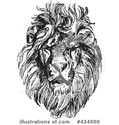 Royalty-Free (RF) Lion Clipart Illustration by BestVector - Stock Sample #434000
