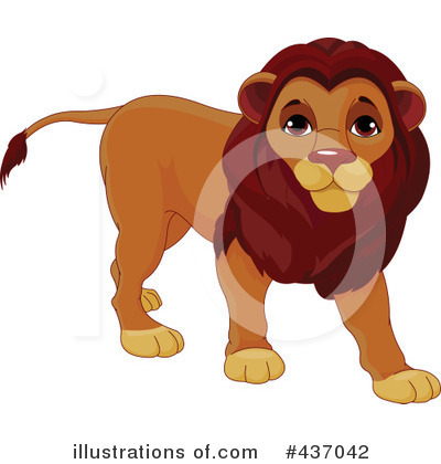 Royalty-Free (RF) Lion Clipart Illustration by Pushkin - Stock Sample #437042