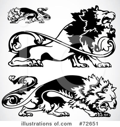 Royalty-Free (RF) Lion Clipart Illustration by BestVector - Stock Sample #72651
