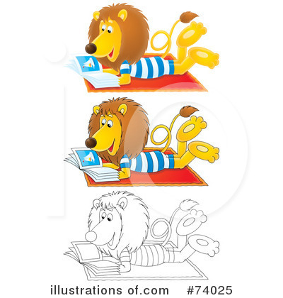 Royalty-Free (RF) Lion Clipart Illustration by Alex Bannykh - Stock Sample #74025