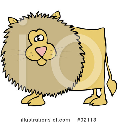 Royalty-Free (RF) Lion Clipart Illustration by djart - Stock Sample #92113
