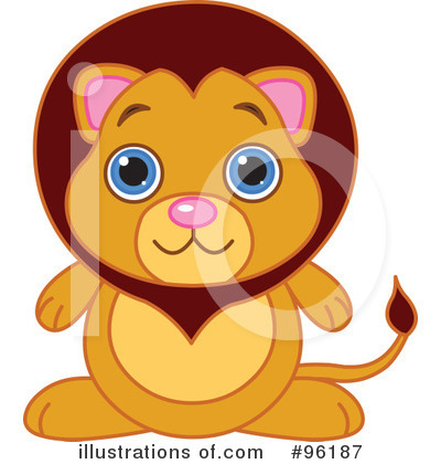 Royalty-Free (RF) Lion Clipart Illustration by Pushkin - Stock Sample #96187