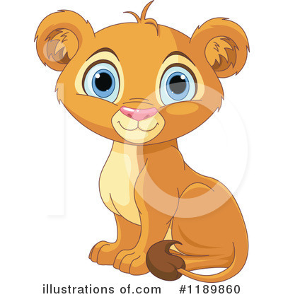 Royalty-Free (RF) Lion Cub Clipart Illustration by Pushkin - Stock Sample #1189860