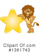 Lion School Mascot Clipart #1361743 by Mascot Junction