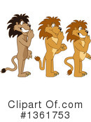 Lion School Mascot Clipart #1361753 by Mascot Junction