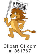 Lion School Mascot Clipart #1361767 by Mascot Junction