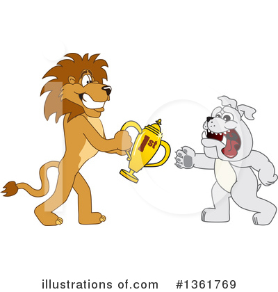 Royalty-Free (RF) Lion School Mascot Clipart Illustration by Mascot Junction - Stock Sample #1361769
