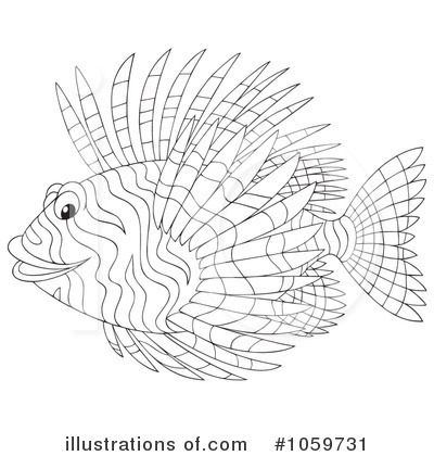 Royalty-Free (RF) Lionfish Clipart Illustration by Alex Bannykh - Stock Sample #1059731