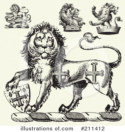 Royalty-Free (RF) Lions Clipart Illustration by BestVector - Stock Sample #211412